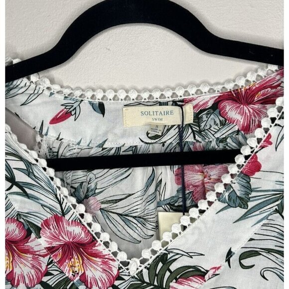 Solitaire Swim Women's Floral Beach Cover Up Dress Pullover Size Small N… - Picture 3 of 16